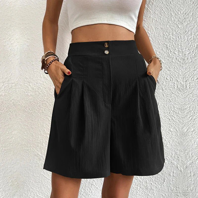 Women's Breathable Pleated Shorts | Adriana