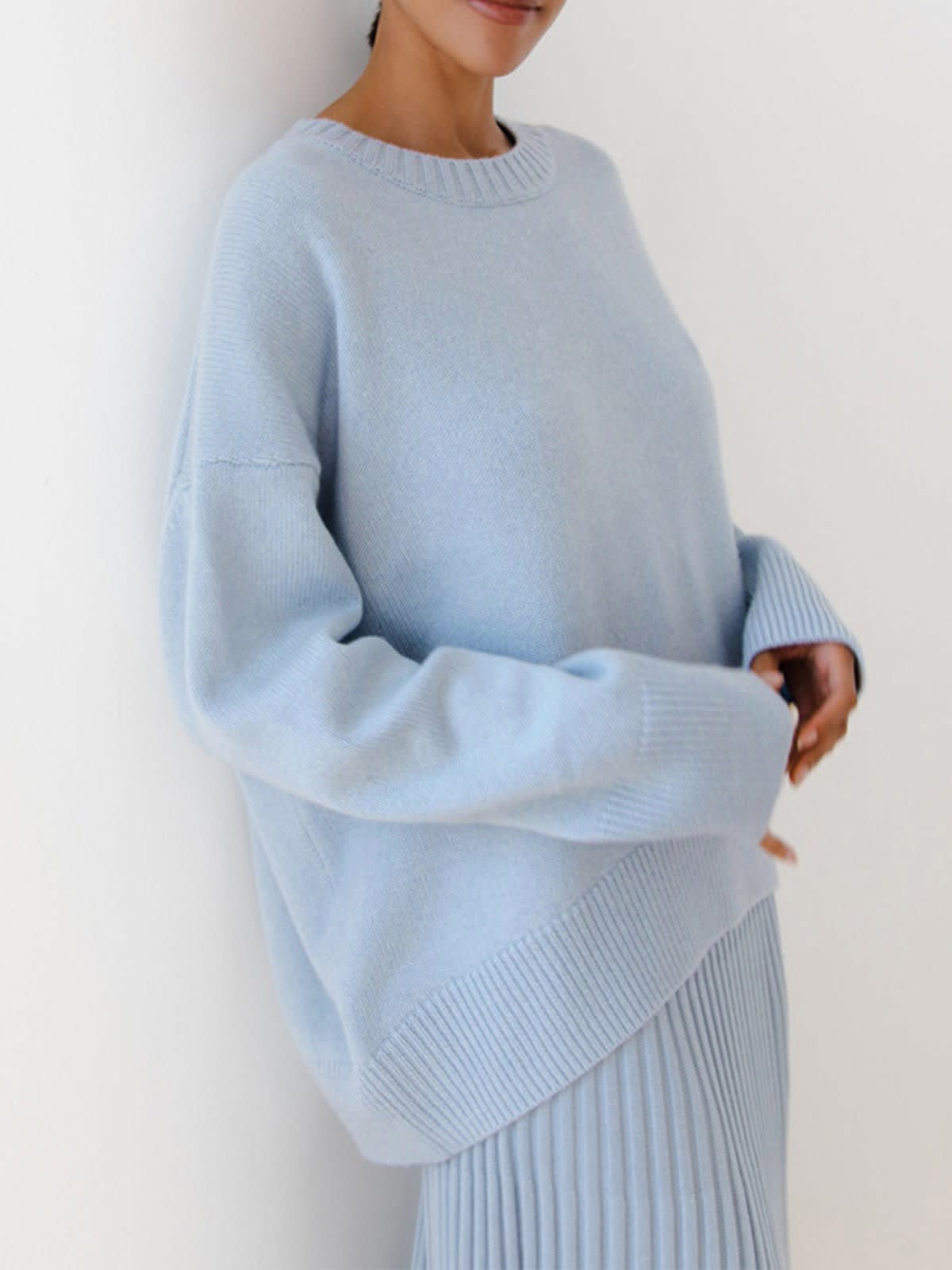 Women's Oversized Crew Neck Jumper | Bethan_2