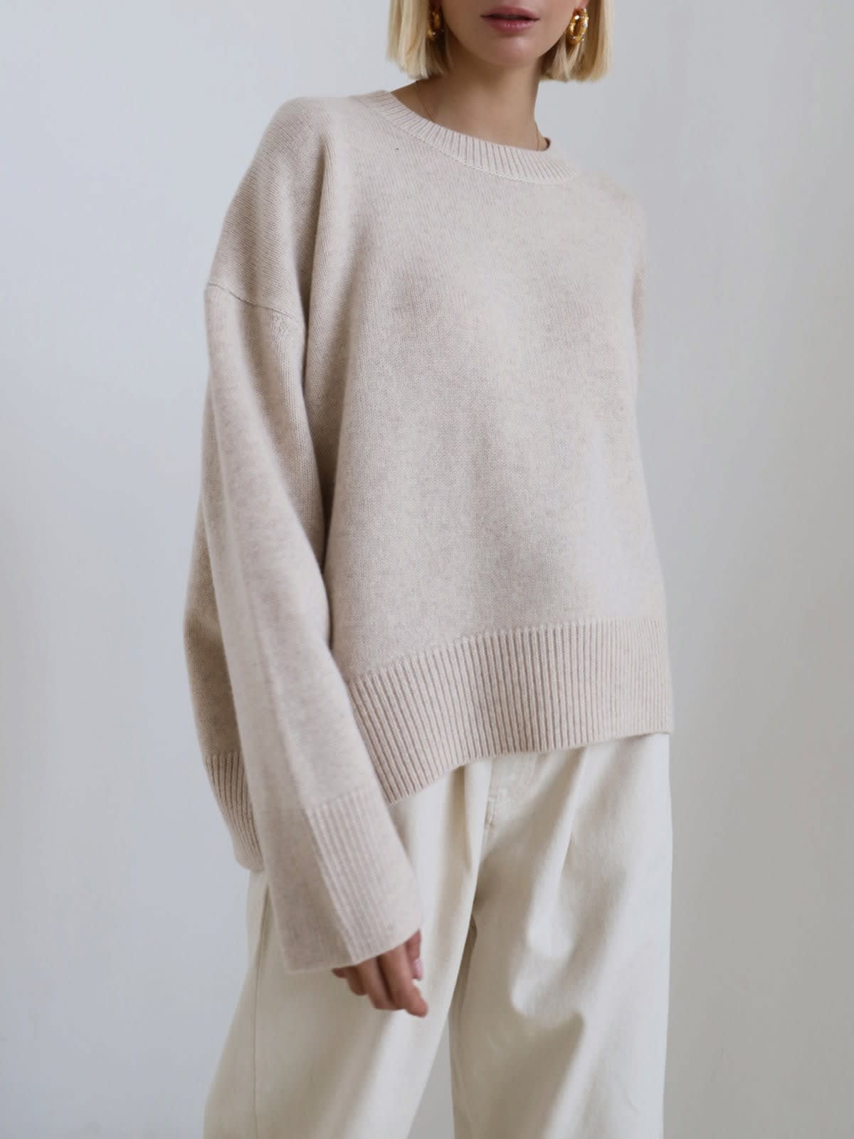 Women's Oversized Crew Neck Jumper | Bethan_8