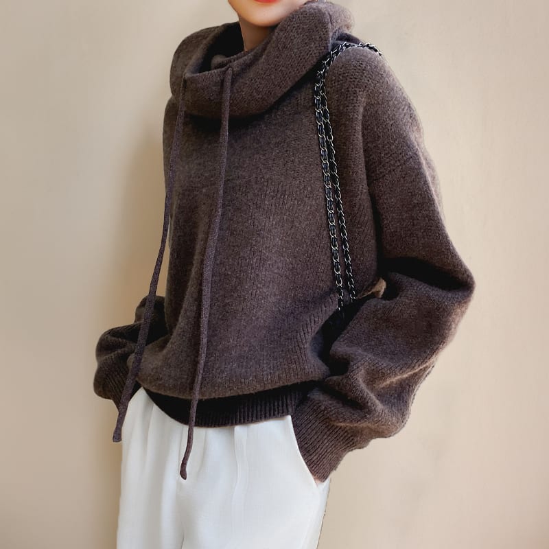 Women's Relaxed Fit Knit Hoodie | Bonnie_4