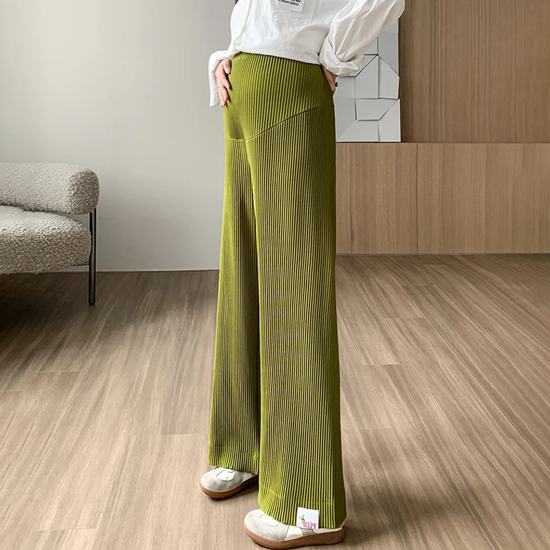Women's Ribbed Knit Maternity Trousers | Sage