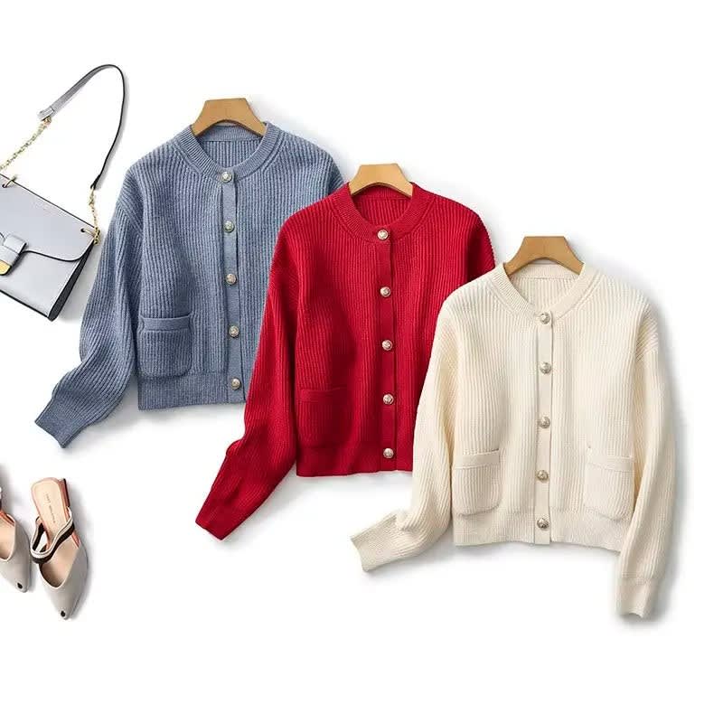 Women's Cropped Knit Cardigan | Libby_1