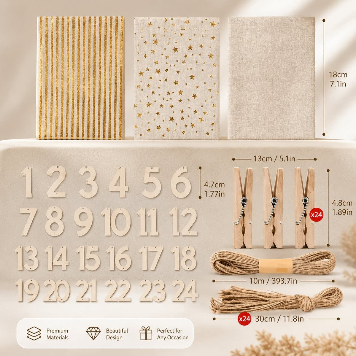 DIY Advent Calendar 2026 with 24 Fabric Gift Bags Holiday Countdown Gift for Christmas Lovers_7