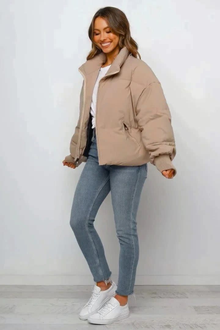 Women's Cropped Oversized Puffer Jacket | Kirsty_3