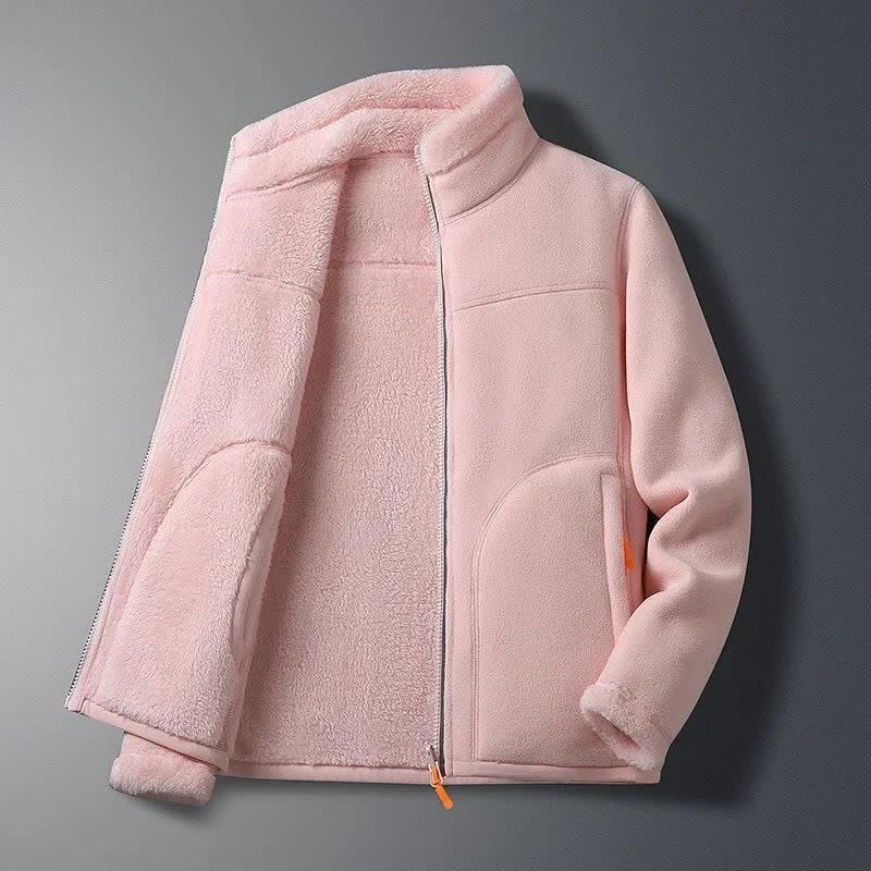 Women's High Neck Fleece Ski Jacket For Winter | Heather_1