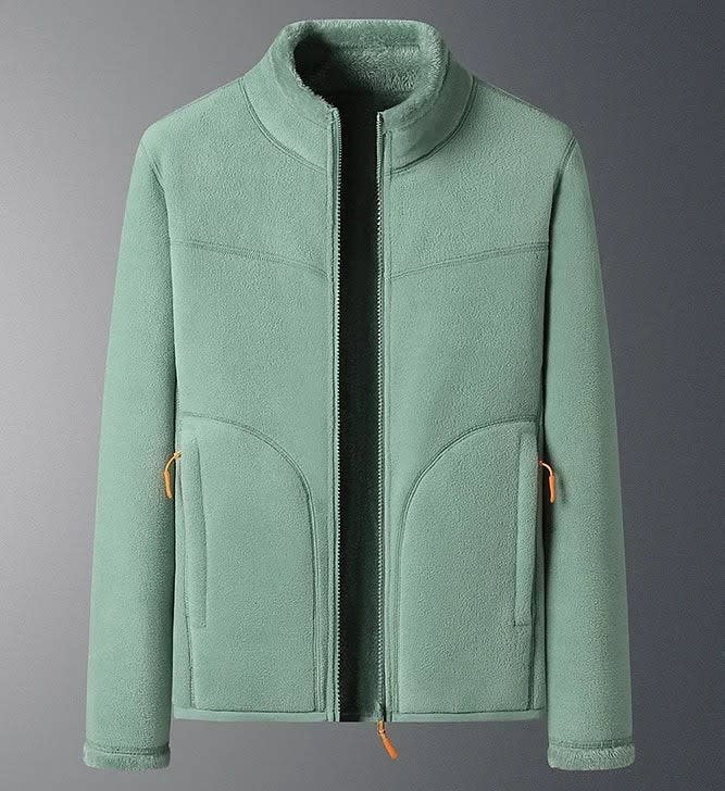 Women's High Neck Fleece Ski Jacket For Winter | Heather_4