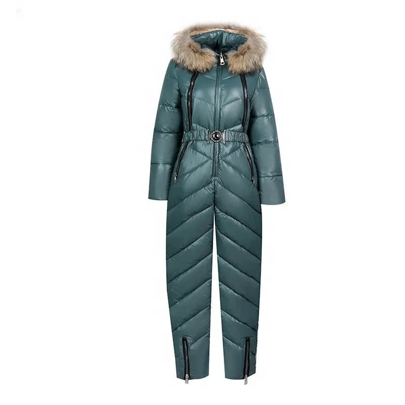 Women's Faux Fur Hood Ski Suit For Winter | Rosalind_1