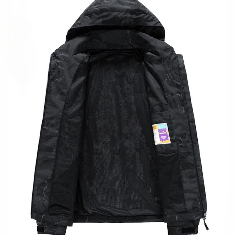 Men's Hooded Letter Print Ski Jacket For Winter | Oliver_5
