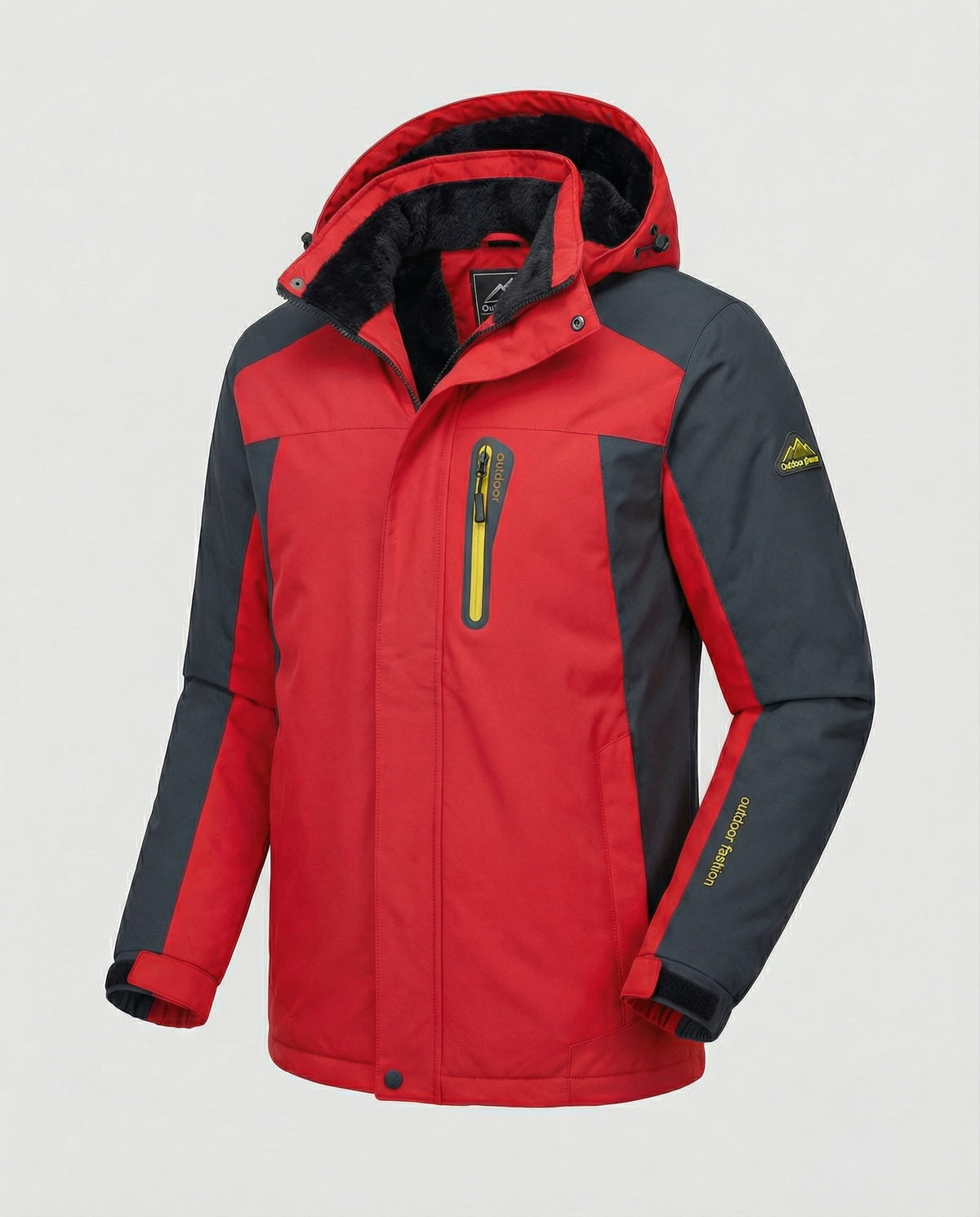 Men's Color Block Fleece Lined Ski Jacket For Winter | Samuel_6