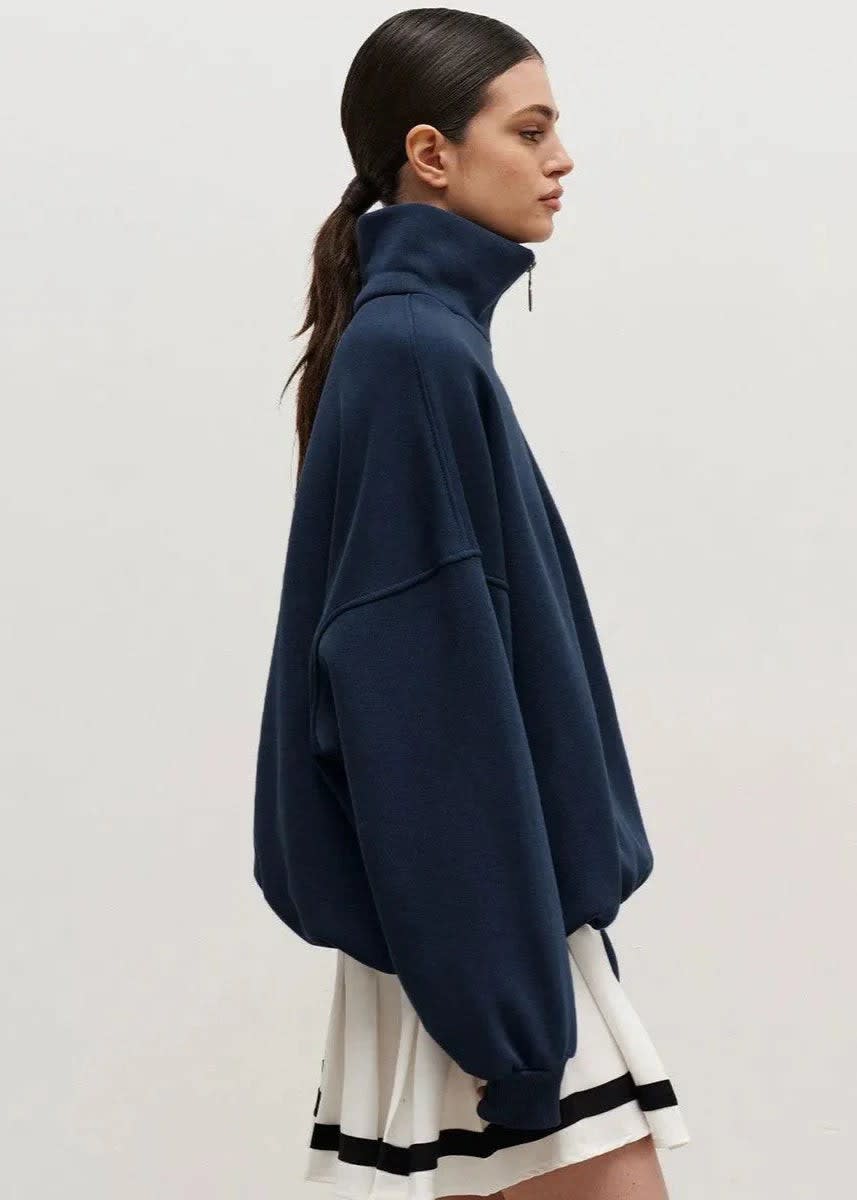 Women's Oversized Half Zip Sweatshirt | Guinevere_3