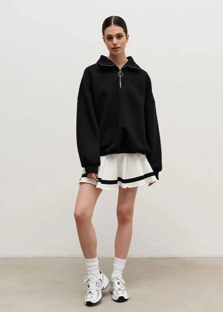 Women's Oversized Half Zip Sweatshirt | Guinevere_6