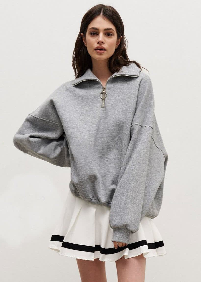 Women's Oversized Half Zip Sweatshirt | Guinevere_8