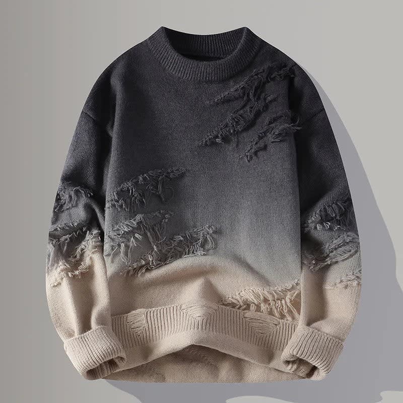 Men's Distressed Gradient Jumper | Marlow_4