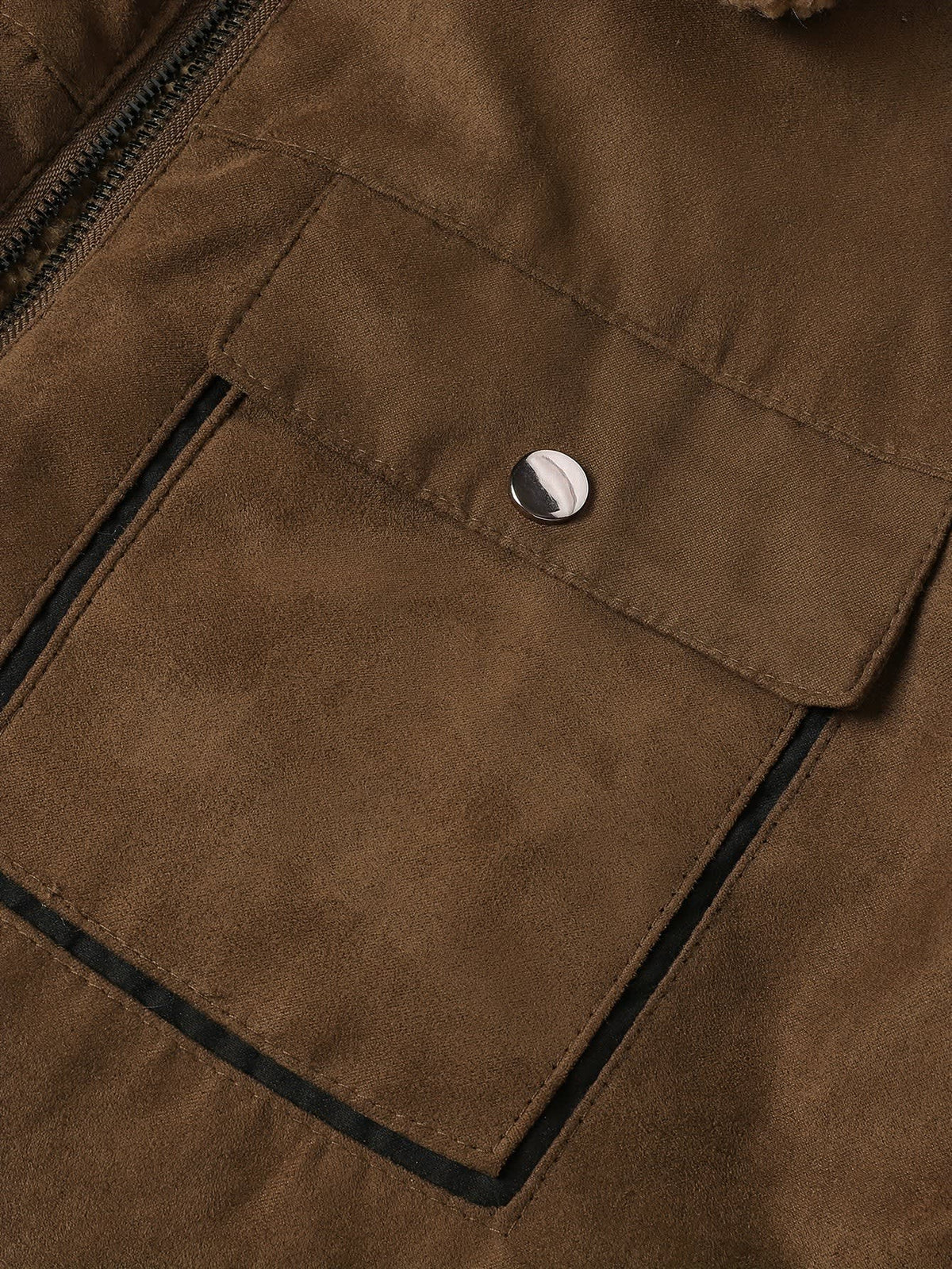 Men's Fleece Lined Faux Suede Jacket | Cian_6
