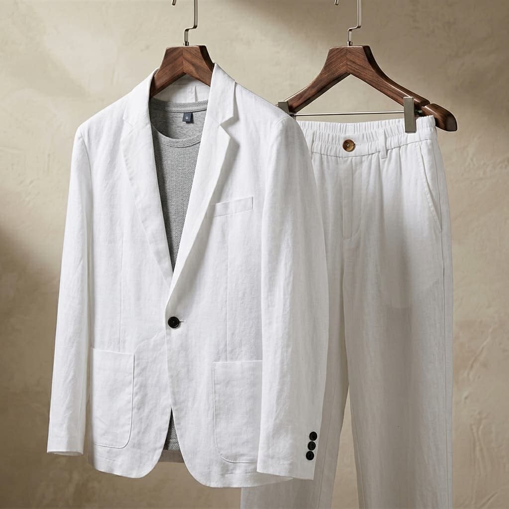 Men's Linen Blend Relaxed Fit Suit | Guy_2