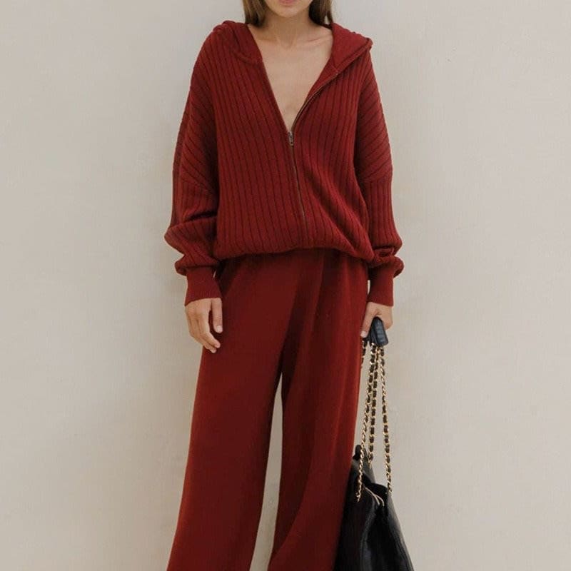 Women's Rib Knit Two Piece Set | Juliette_1