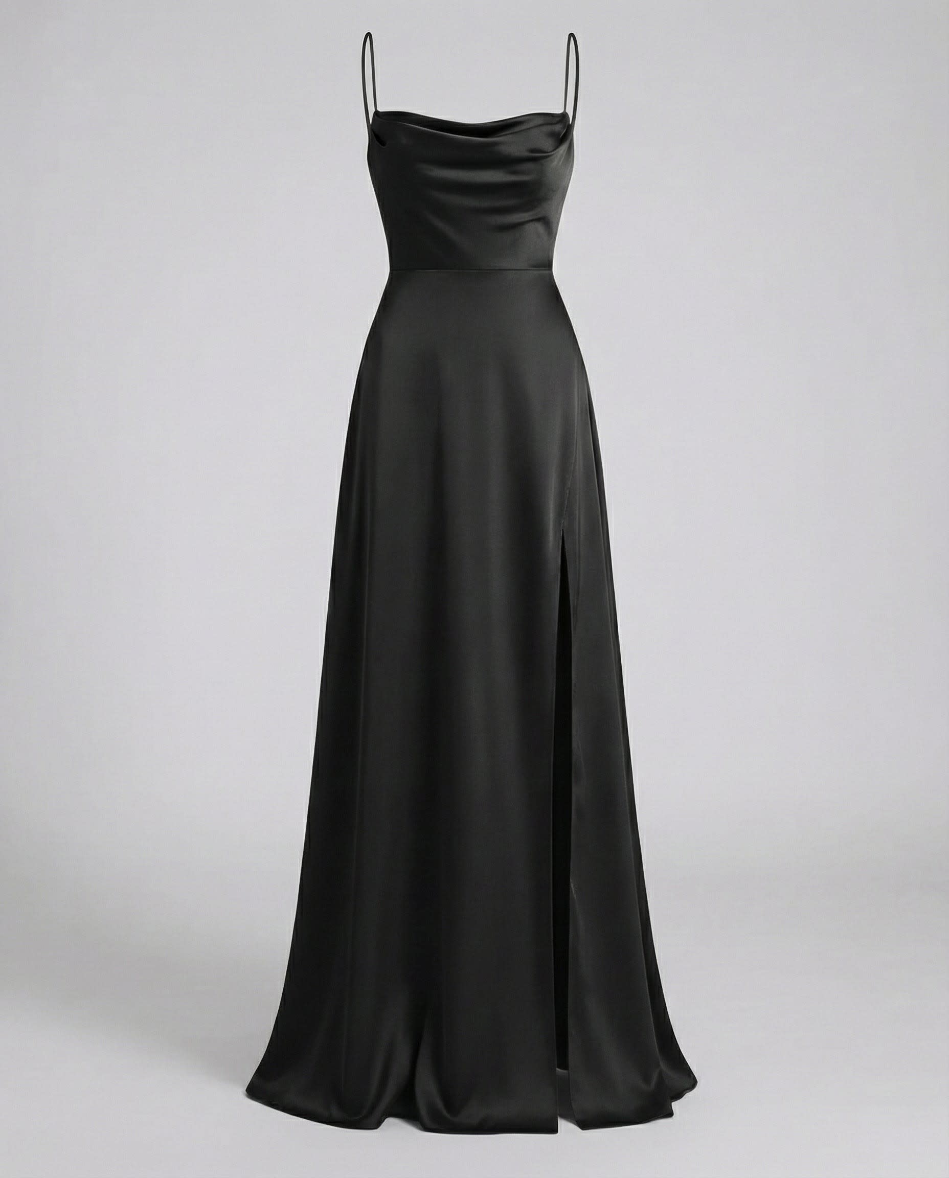 Women's Satin Cowl Neck Maxi Dress | Aveline_10