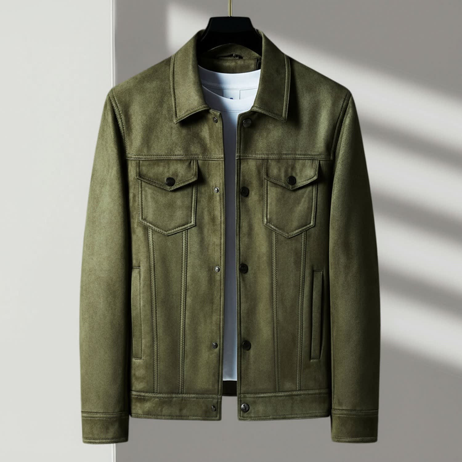 Men's Button Front Trucker Jacket | Stanley_3