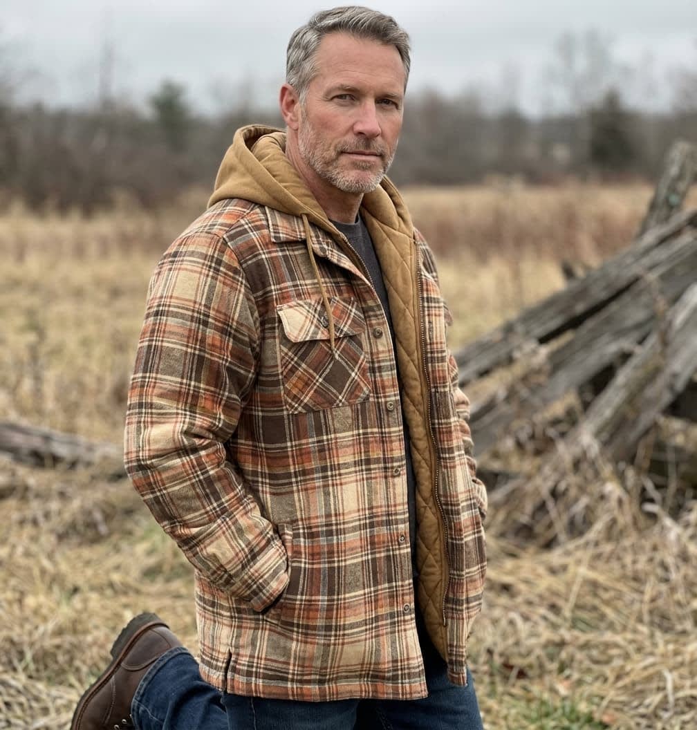 Men's Flannel Hooded Field Jacket | Lorne_4