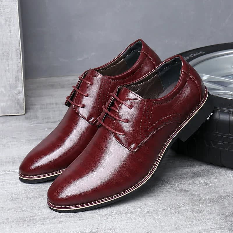 Men's Faux Leather Brogue Shoes | Gwion_15