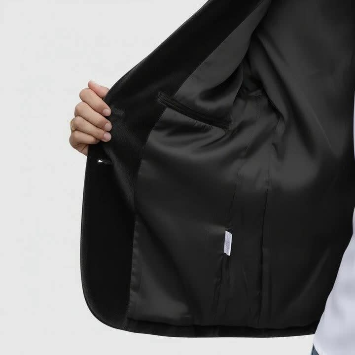 Women's Velvet Notch Lapel Blazer | June_5