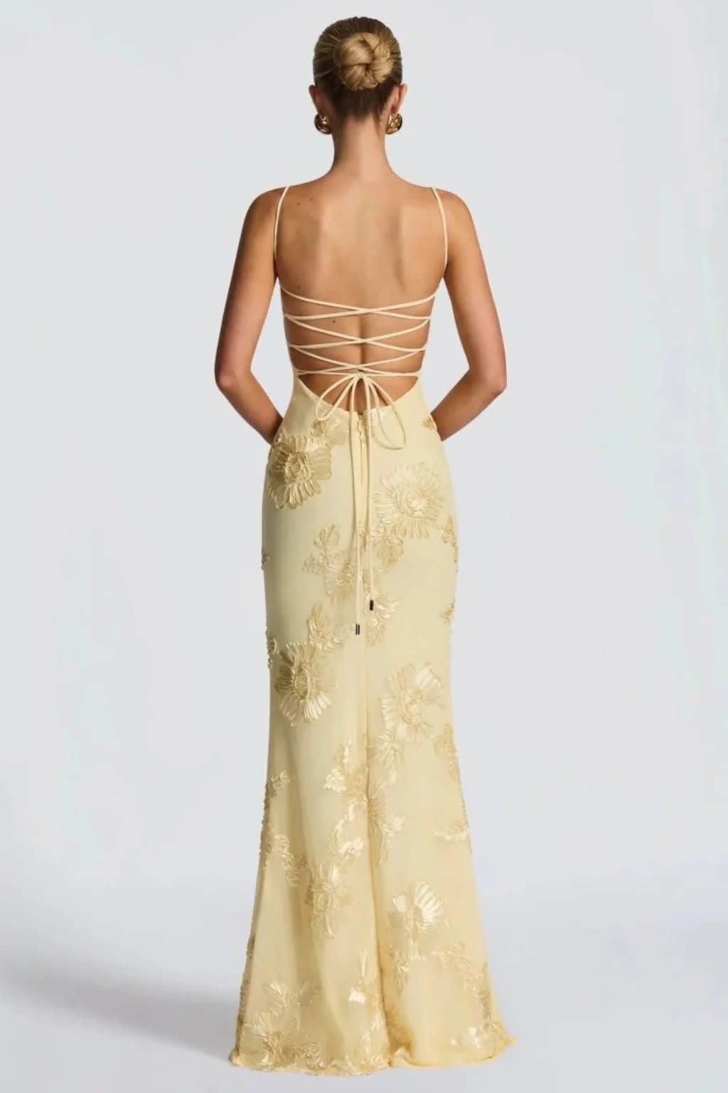 Women's Floral Embroidered Corset Wedding Guest Maxi Dress | Julia Foster_4