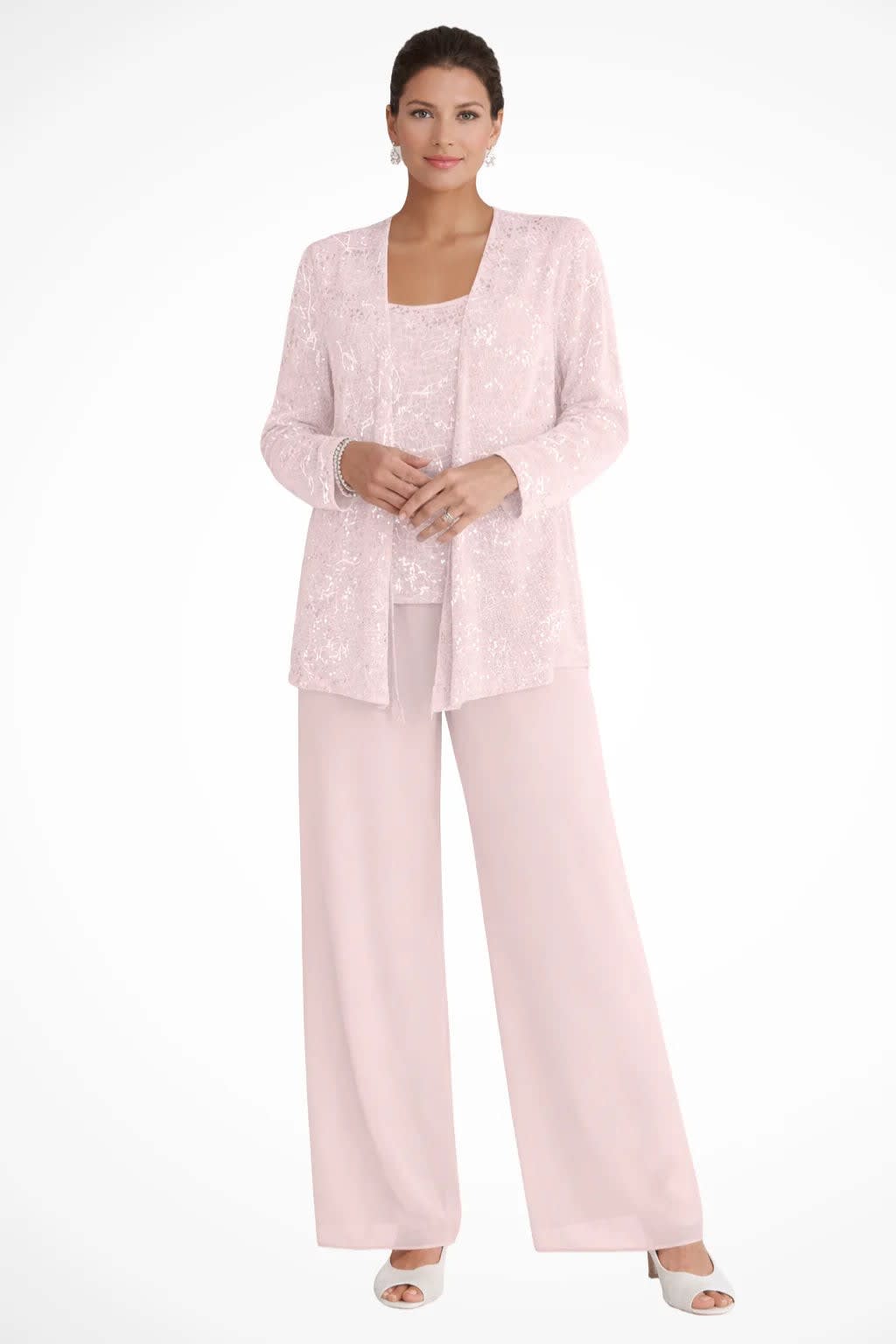 Women's Sequin Lace Wedding Guest Trouser Suit | Brittany_13