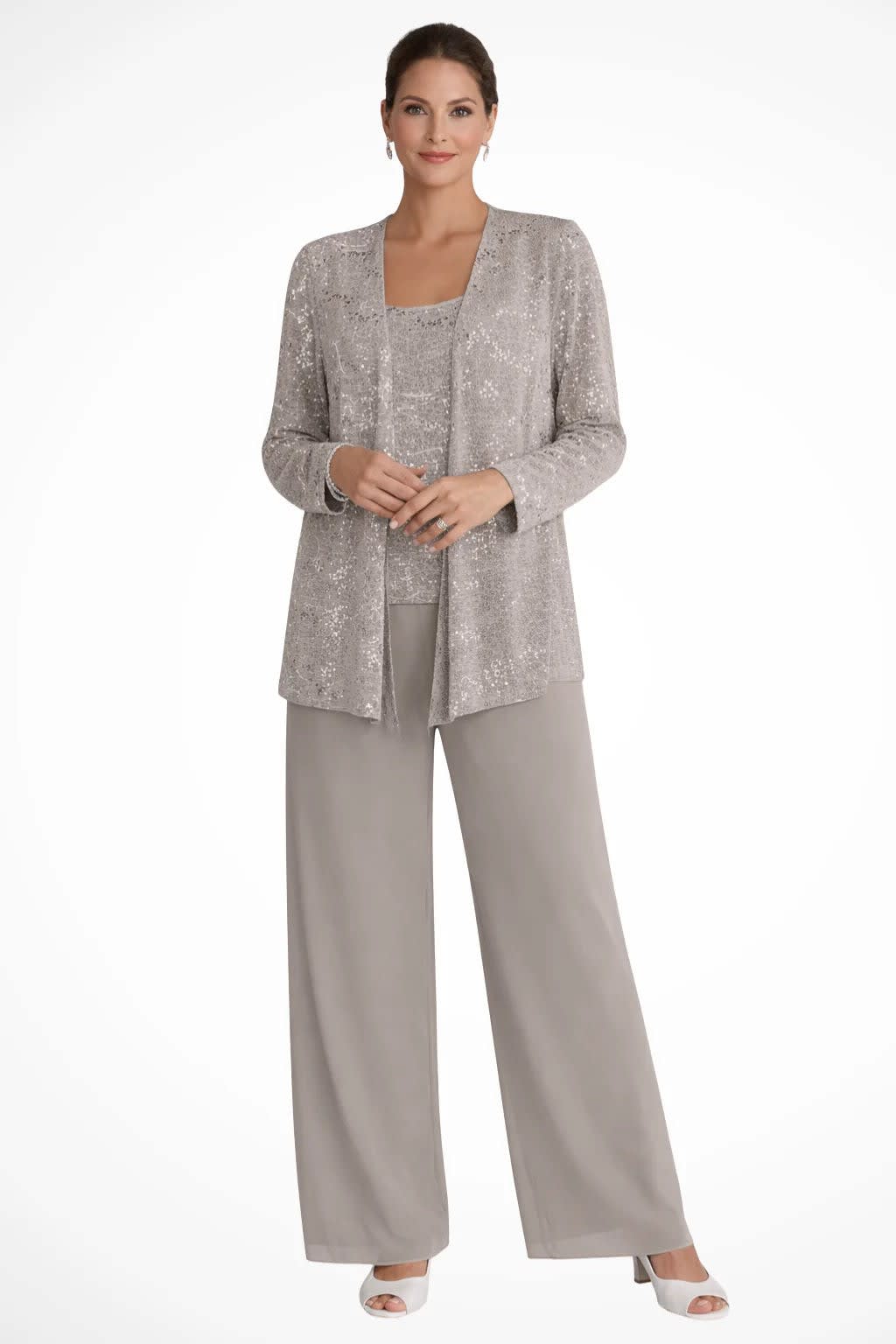 Women's Sequin Lace Wedding Guest Trouser Suit | Brittany_9