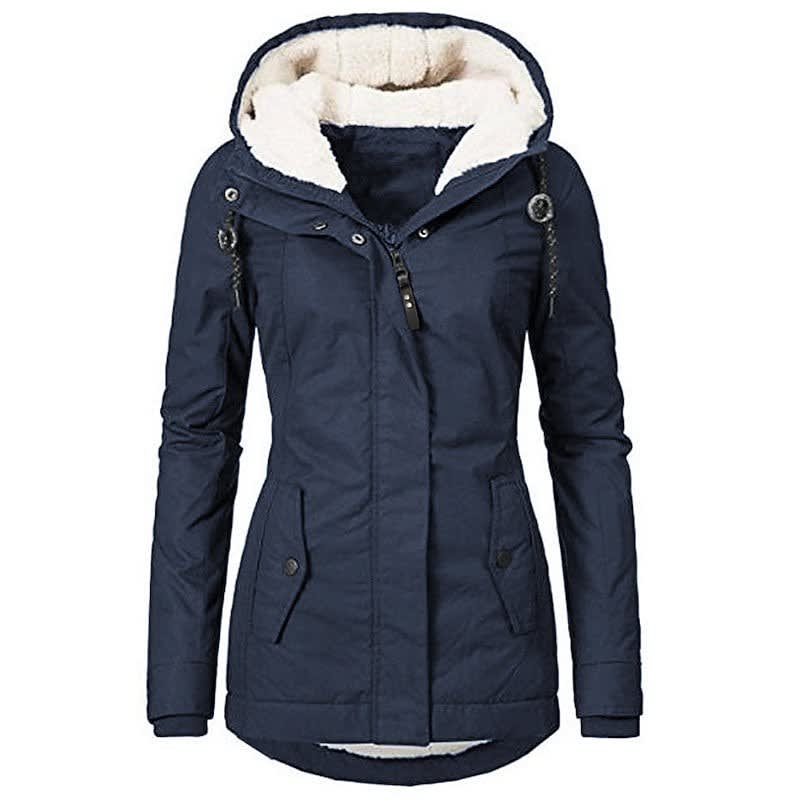 Women's Fleece Lined Hooded Parka | Alina_4