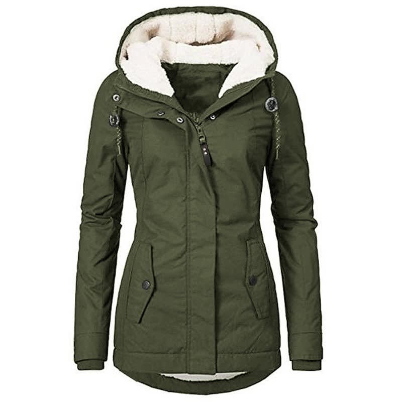Women's Fleece Lined Hooded Parka | Alina_8