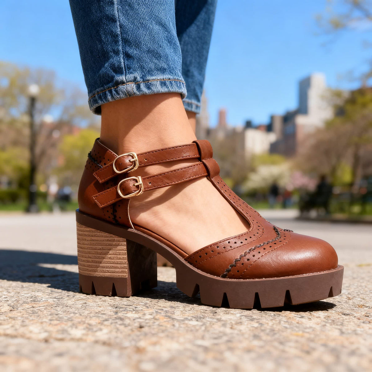 Women's Brogue Platform Heels | Fiadh_3