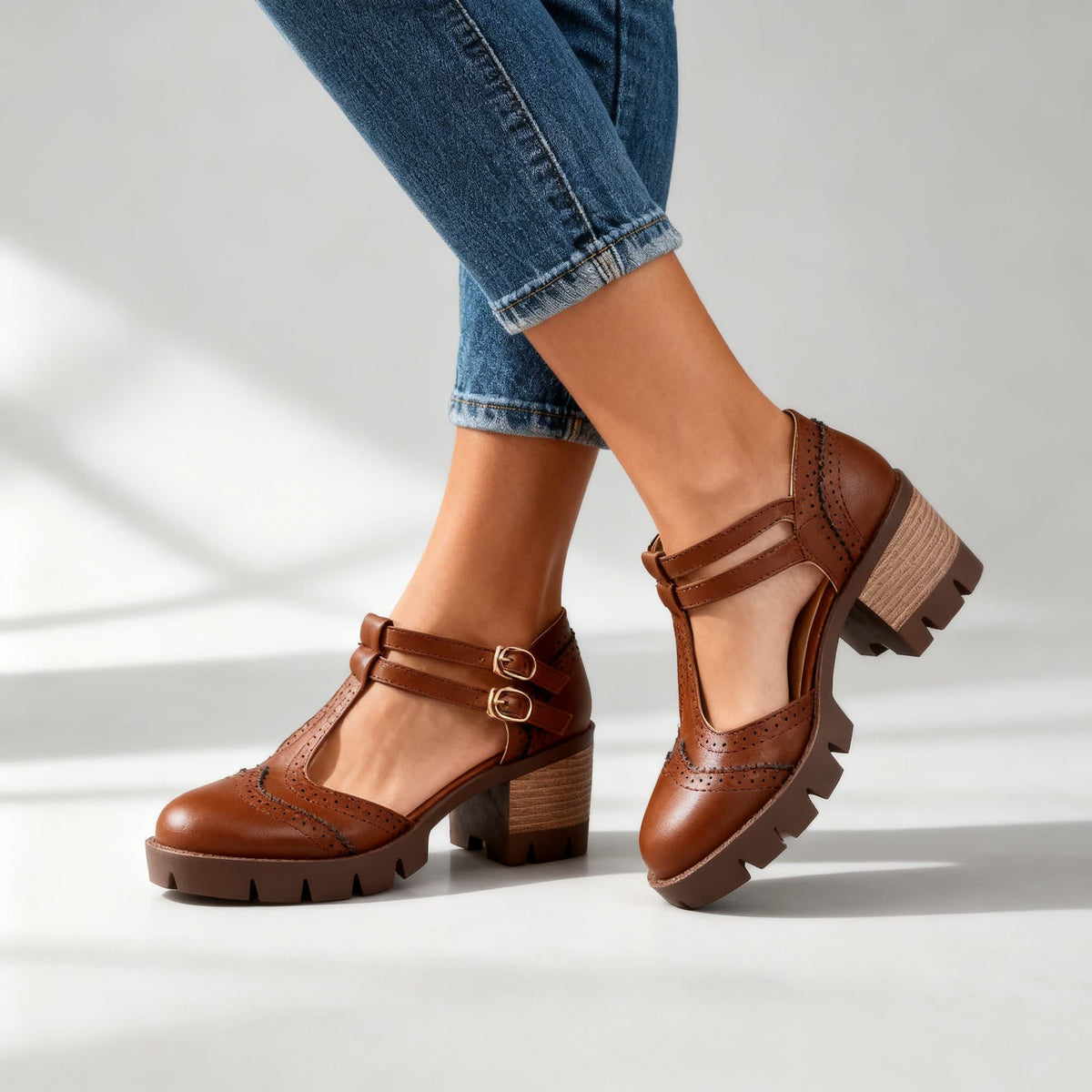 Women's Brogue Platform Heels | Fiadh_7