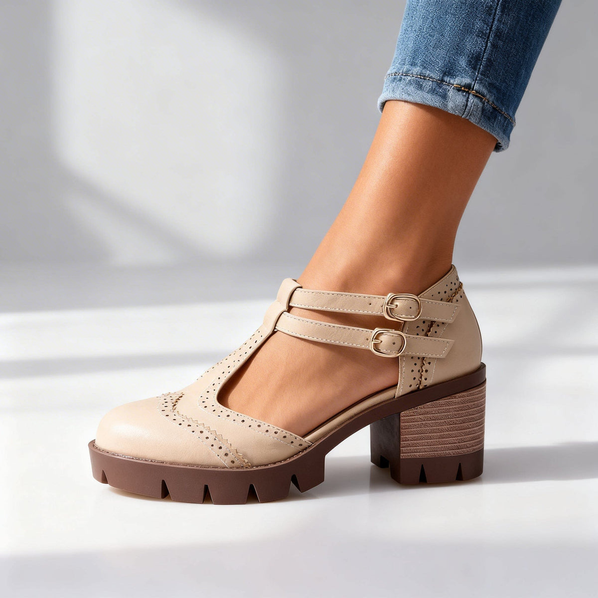 Women's Brogue Platform Heels | Fiadh_8