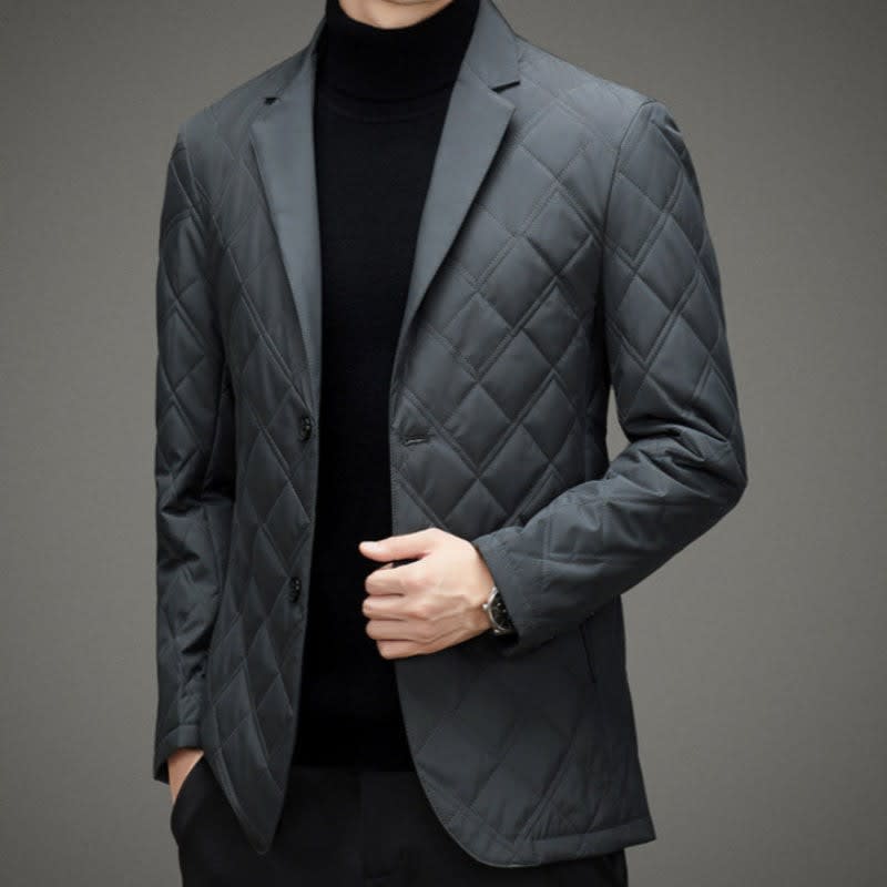 Men's Quilted Padded Blazer Jacket | Tomos_7