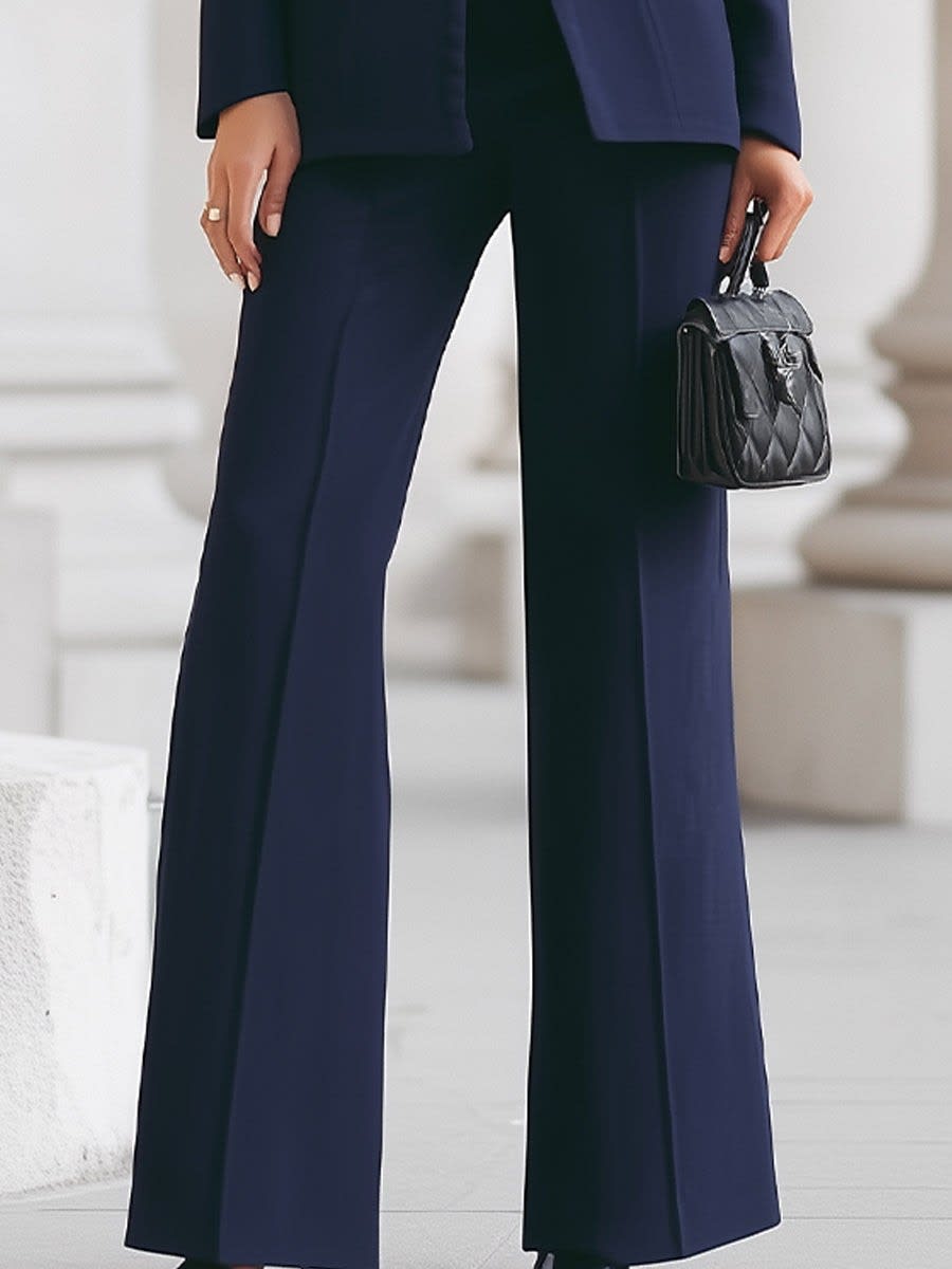 Women's Tailored Stand Collar Trouser Suit | Giselle_7