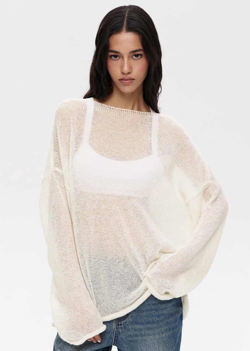 Women's Lightweight Open Knit Jumper | Loveday_7