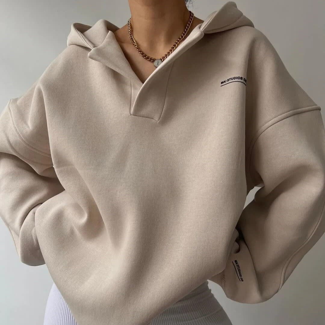 Women's Oversized Fleece Hoodie | Bertha_3
