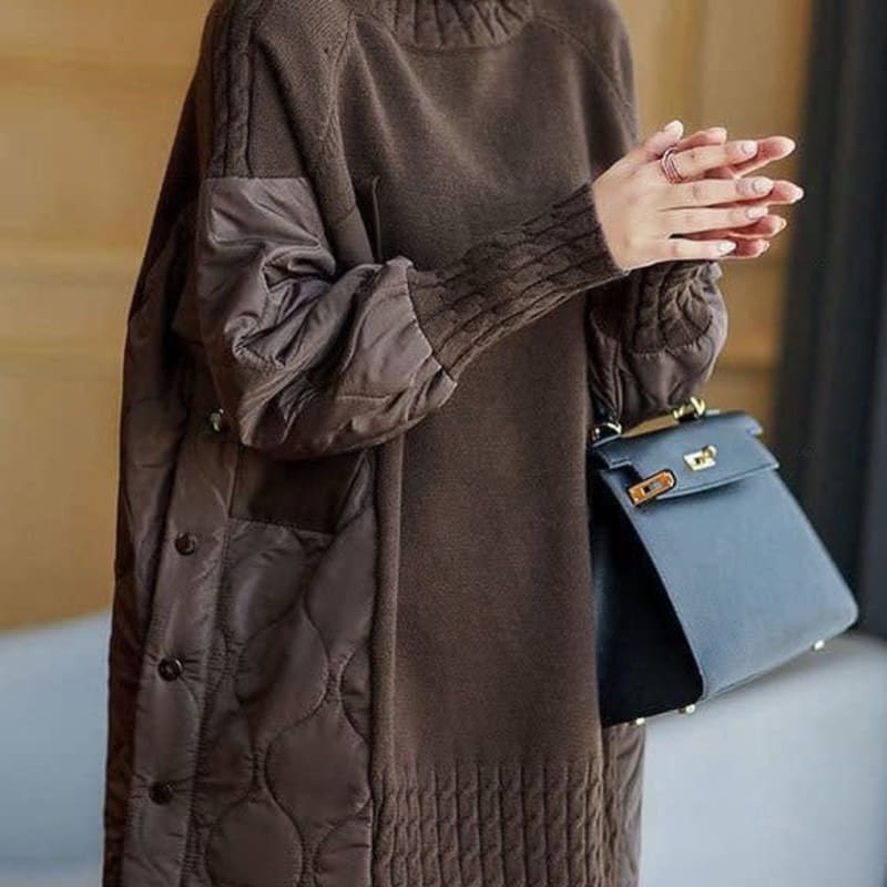 Women's Quilted Panel Turtleneck Jumper | Ruth_1
