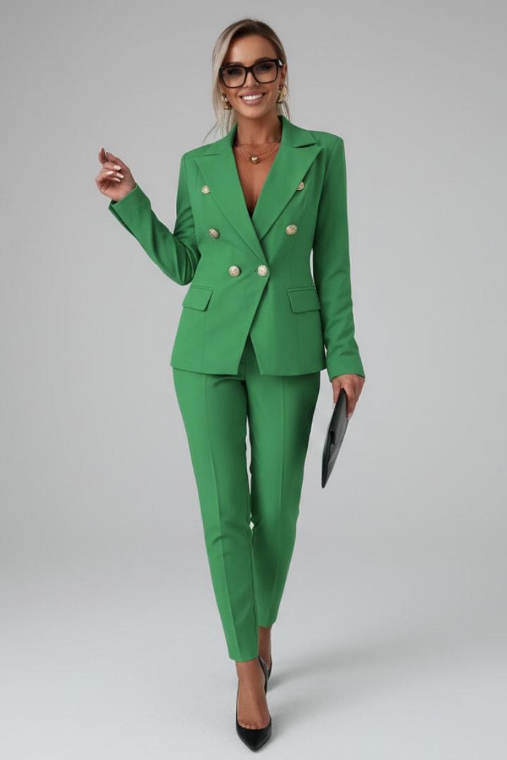 Women's Double Breasted Trouser Suit | Almira_13