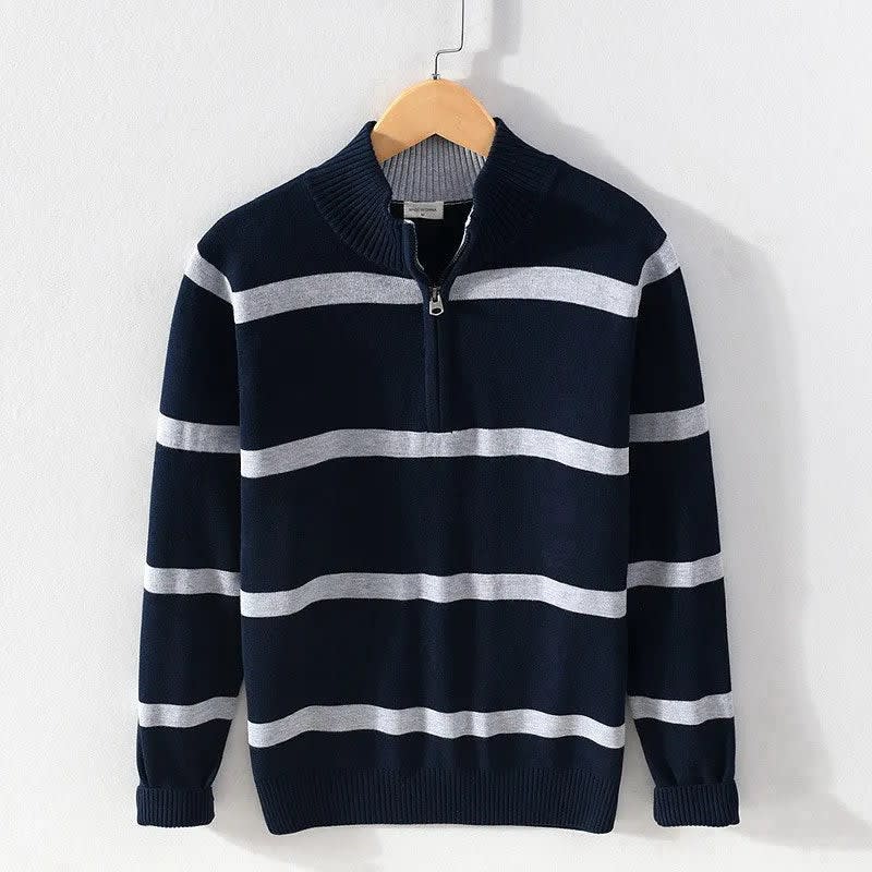 Men's Cotton Half Zip Jumper | Gavin_2