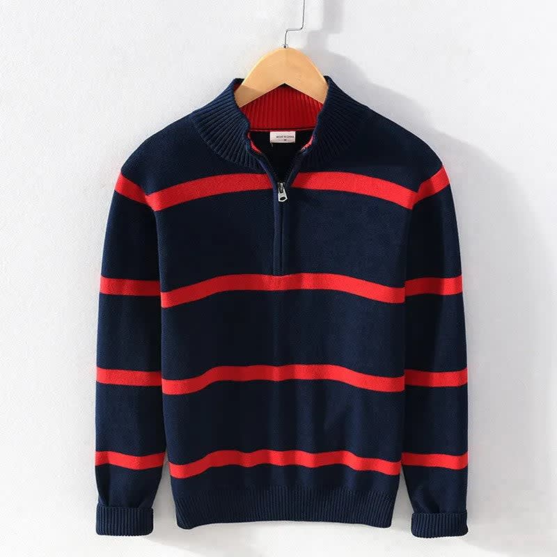 Men's Cotton Half Zip Jumper | Gavin_4