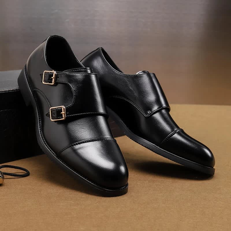 Men's Leather Double Monk Strap Shoes | Gwilym_2