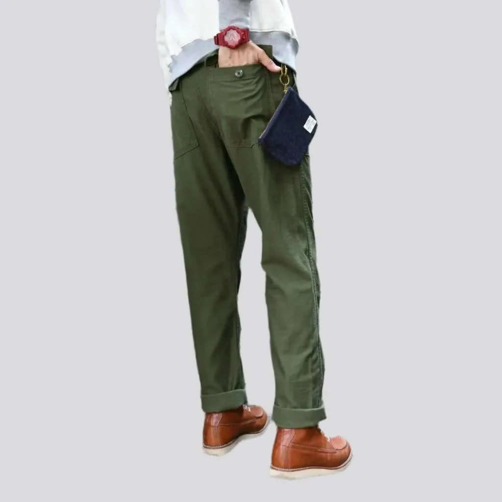 Men's Straight Leg Utility Trousers | Steven_18