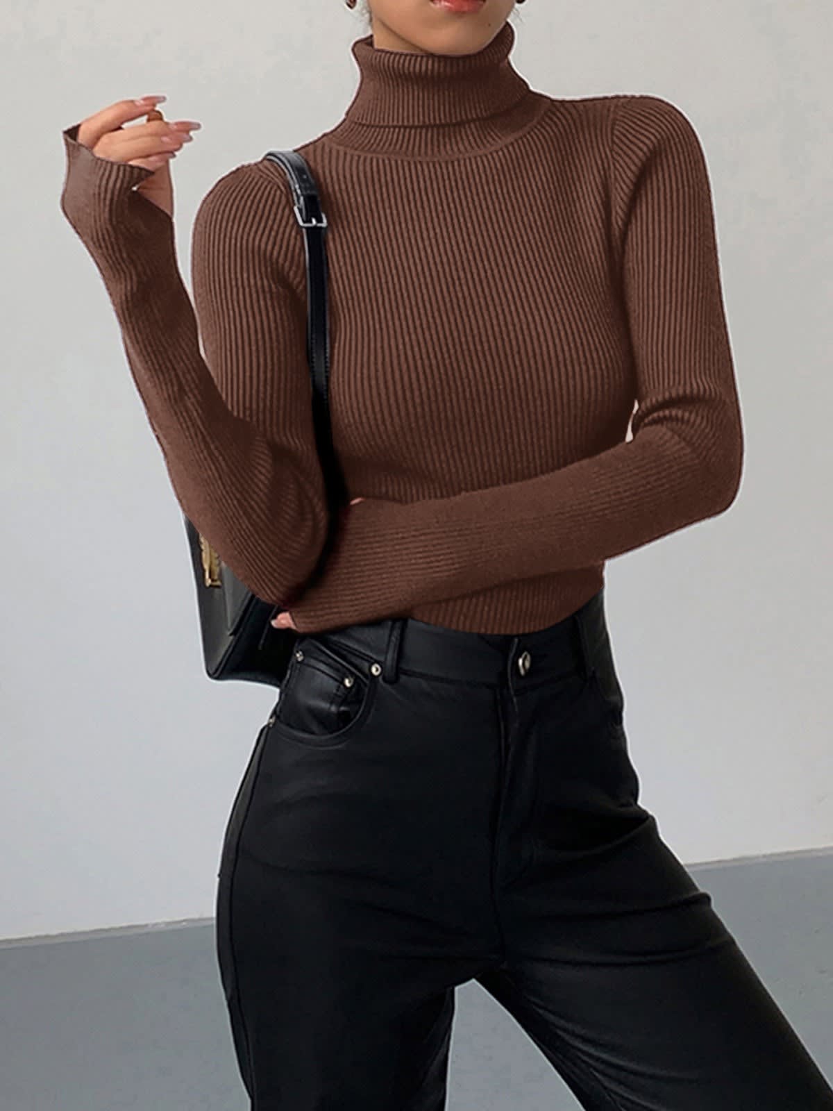 Women's Ribbed Turtleneck Jumper | Trixie_3