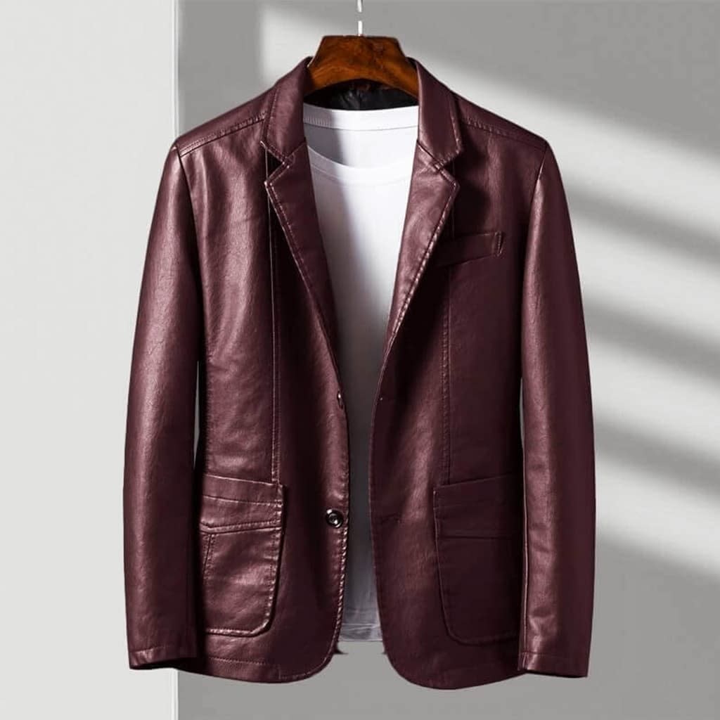 Men's Tailored Leather Blazer | Wallace_6