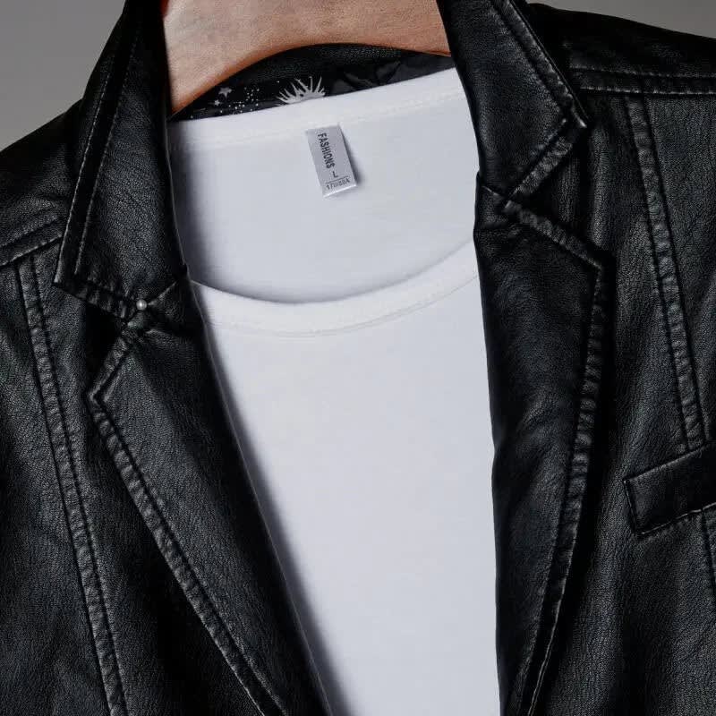 Men's Tailored Leather Blazer | Wallace_9