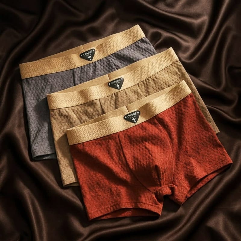 Men's Waffle Knit Organic Cotton Boxer Briefs | Rowland_1