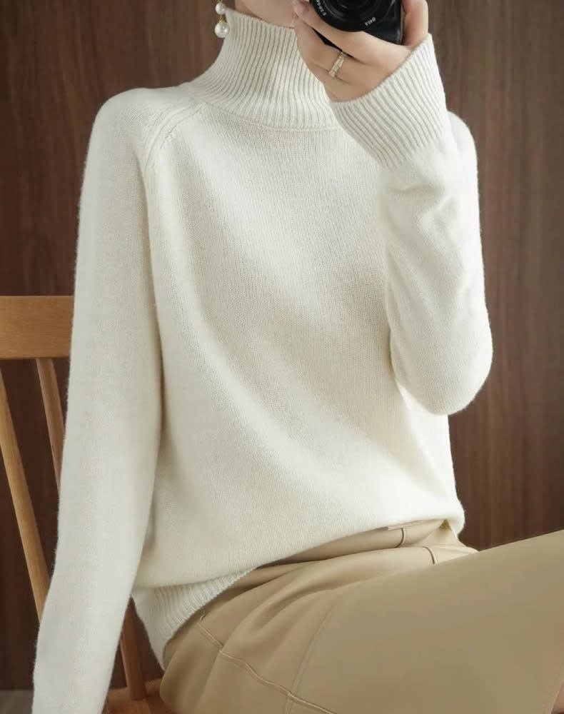 Women's Ribbed Knit Turtleneck Jumper | Mercy_4