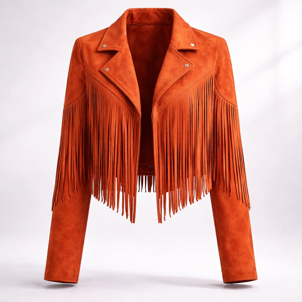 Women's Faux Suede Fringe Jacket | Marisa_9