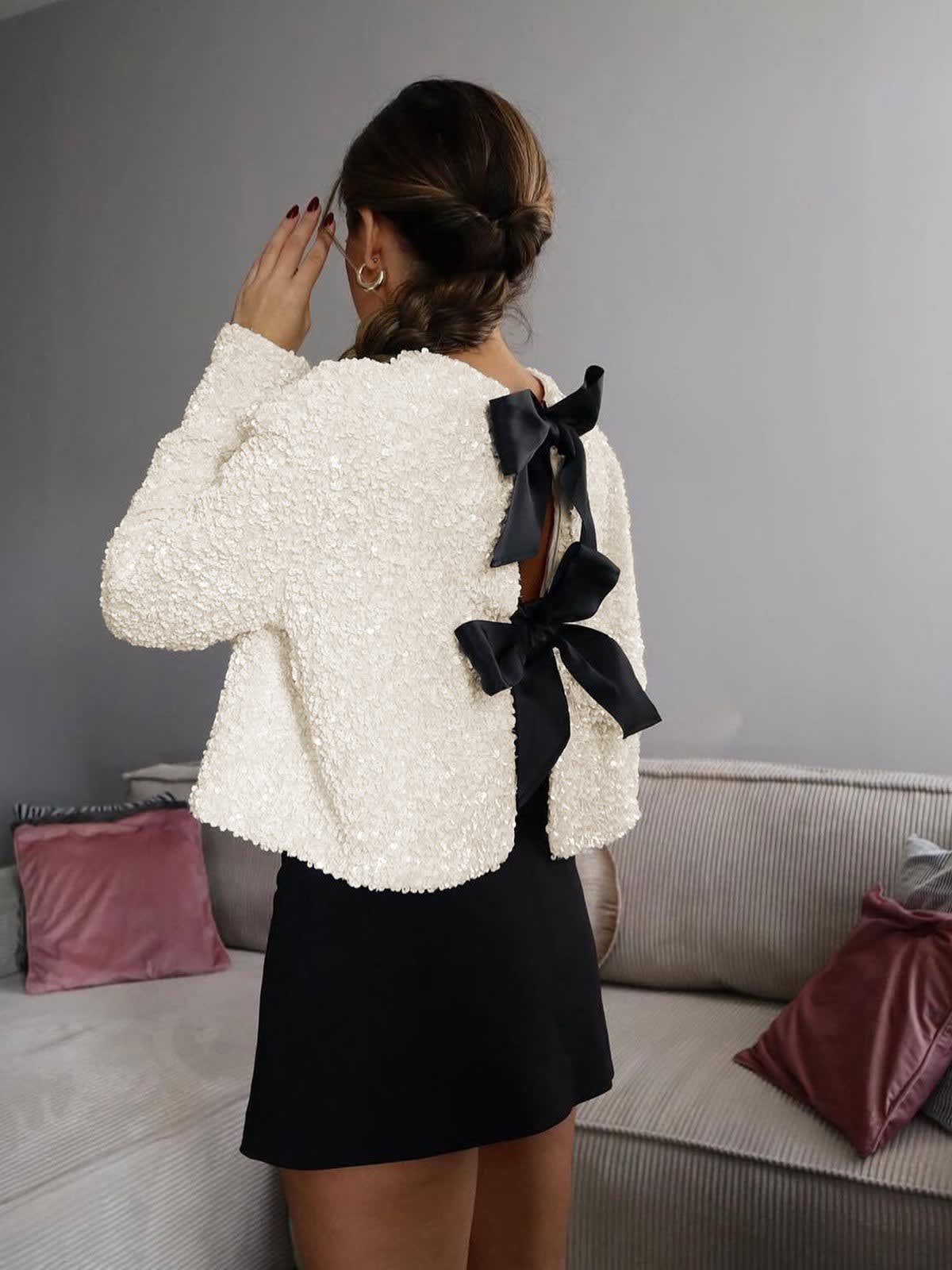 Women's Cropped Sequin Jacket | Gertie_2